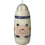 Tommee Tippee Superstar Insulated Straw Grey hrnek s brčkem pro děti 12m+ 266 ml