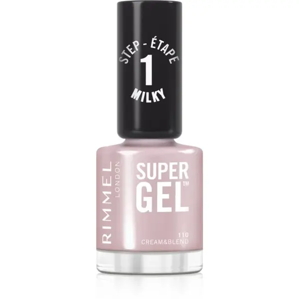 Rimmel Super Gel gelový lak na nehty bez užití UV/LED lampy odstín 110 Cream & Blend 12 ml