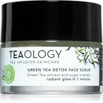 Teaology Cleansing Green Tea Detox Face Scrub cukrový peeling pro jemné čištění a výživu pokožky se zeleným čajem 50 ml