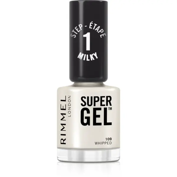 Rimmel Super Gel gelový lak na nehty bez užití UV/LED lampy odstín 109 Whipped 12 ml