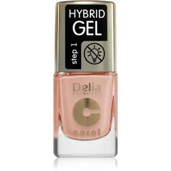 Delia Cosmetics Coral Nail Enamel Hybrid Gel gelový lak na nehty odstín 136 11 ml