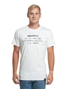 Meatfly pánské tričko Sign White | Bílá | Velikost S | 100% bavlna