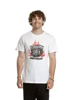 Meatfly pánské tričko Flame White | Bílá | Velikost L | 100% bavlna