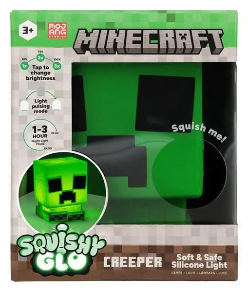SquishyGlo Silikonové světlo Minecraft - Creeper - -
