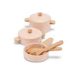 Woet Sada detského dreveného riadu - ružová