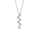 Diamantový náhrdelník z ružového 14kt zlata KLENOTA