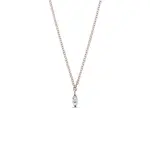 Náhrdelník z ružového 14 kt zlata s diamantom KLENOTA