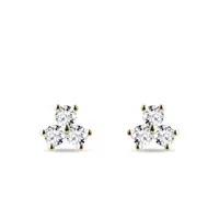 Náušnice napichovačky s tromi briliantmi KLENOTA