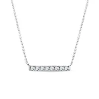Náhrdelník s diamantovou tyčinkou v bielom zlate KLENOTA