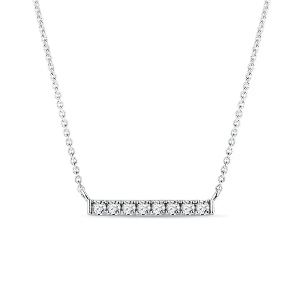 Náhrdelník s diamantovou tyčinkou v bielom zlate KLENOTA