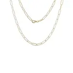 Zlatá retiazka typu Paperclip v dĺžke 42 cm KLENOTA