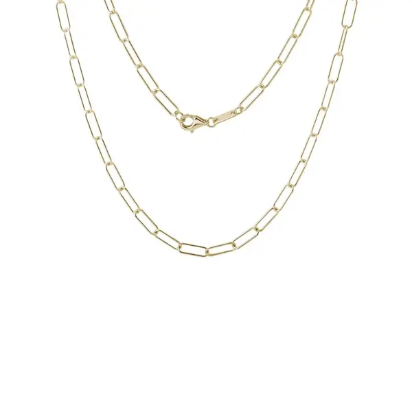 Zlatá retiazka typu Paperclip v dĺžke 42 cm KLENOTA