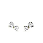 Moderné diamantové náušnice zo žltého zlata KLENOTA