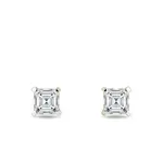 Náušnice s asscher diamantom v žltom zlate KLENOTA