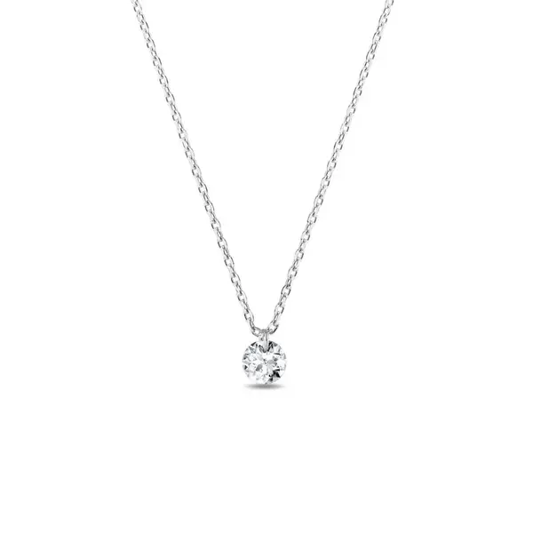 Náhrdelník z bieleho zlata s laboratórnym diamantom KLENOTA