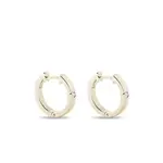 Zlaté náušnice kruhy s diamantmi KLENOTA