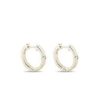 Zlaté náušnice kruhy s diamantmi KLENOTA