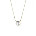 Zlatý náhrdelník bezel s diamantem KLENOTA