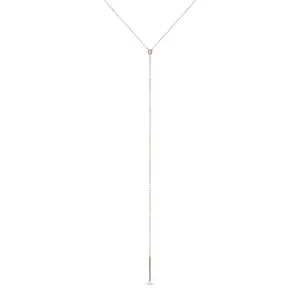 Náhrdelník s bezel diamantem v růžovém zlatě KLENOTA