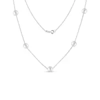 Náhrdelník se sladkovodními perlami v bílém zlatě KLENOTA