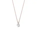 Náhrdelník z růžového zlata s provrtaným diamantem KLENOTA
