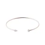 Otevřený flexi náramek s diamanty v růžovém 14k zlatě KLENOTA