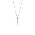 Náhrdelník s briliantovou tyčinkou v růžovém zlatě KLENOTA