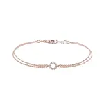 Náramek z růžového zlata s diamanty KLENOTA