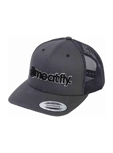 Meatfly kšiltovka MF Logo Trucker Black / Dark Grey | Šedá | Velikost One Size