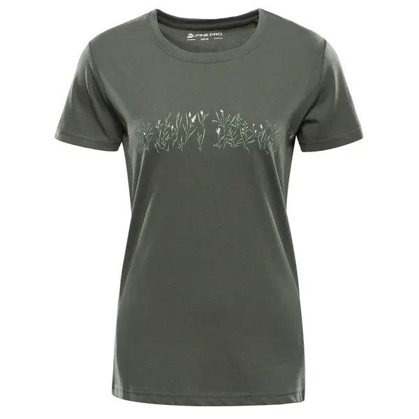 Dámské triko z organické bavlny alpine pro termesa 3 tmavě zelená s