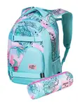 Meatfly batoh Exile Mint Flowers 24 L | Modrá | Objem 24 L
