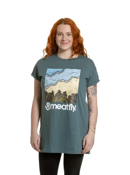 Meatfly dámské šaty Senna North Atlantic | Zelená | Velikost L | 100% bavlna