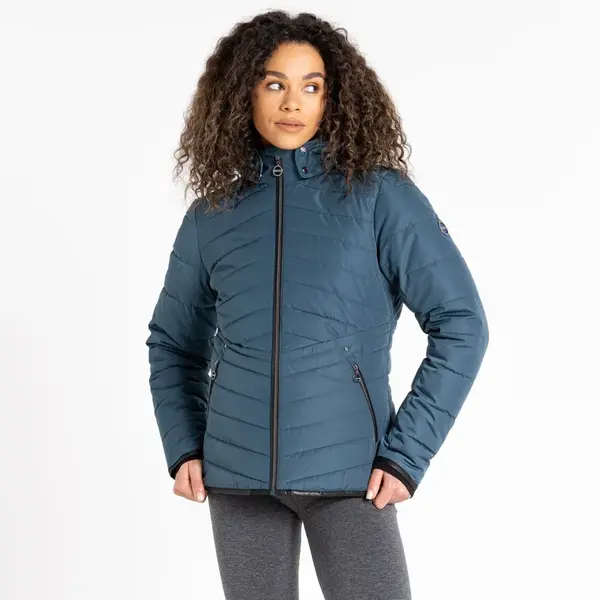 Dámská zimní prošívaná bunda dare2b striking modrošedá 38