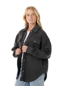 Rip curl dámská bunda High Tide Fleece Shacket Washed Black | Černá | Velikost L