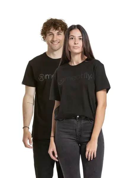 Meatfly pánské tričko Joe Black / Black | Černá | Velikost S | 100% bavlna