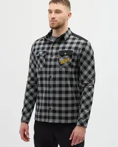 Pánská enduro flanelová košile silvini farini černá/šedá 3xl