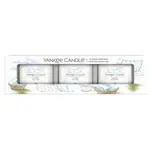 YANKEE CANDLE Clean Cotton Votiv ve skle sada 3 x 37 g