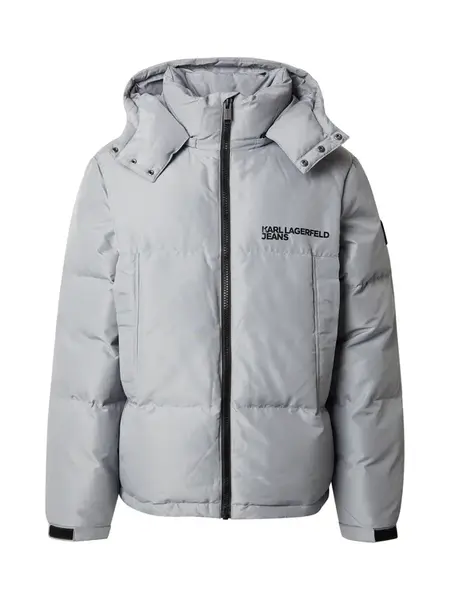 KARL LAGERFELD JEANS Zimná bunda  sivá / čierna