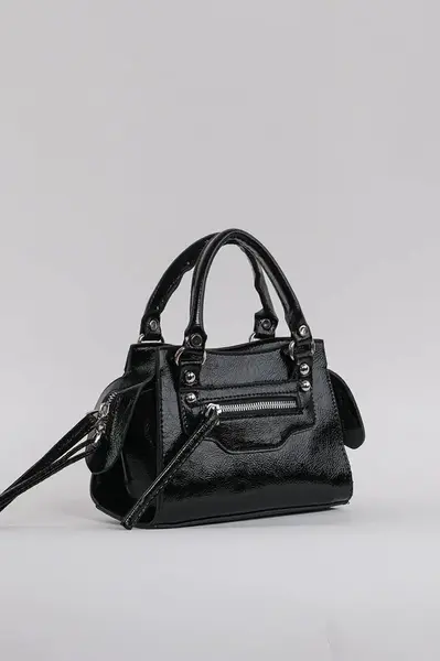 78224 Dewberry Womens Mini City Handbag and Shoulder Bag-BLACK