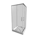 Jika Lyra plus - Sprchovací kút 78-80x78-80 cm, biela/číre sklo H2513810006651