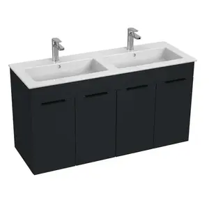 Jika Cube - Skrinka s dvojumývadlom 116x43x61 cm, matný antracit H4536611763521