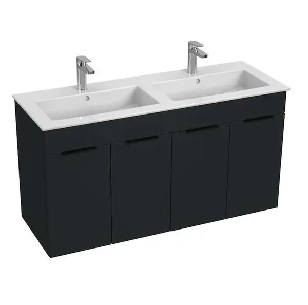 Jika Cube - Skrinka s dvojumývadlom 116x43x61 cm, matný antracit H4536611763521