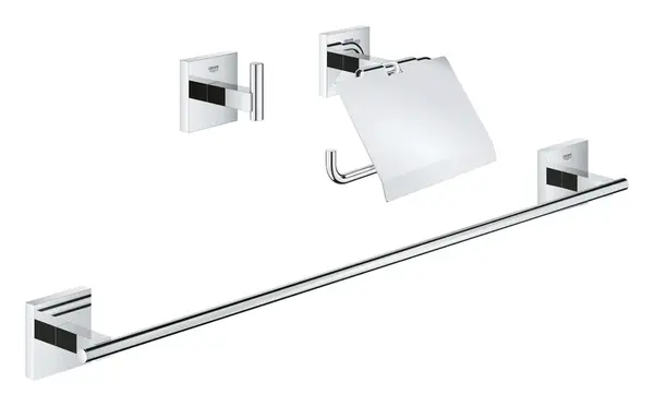 Grohe QuickFix Start Cube - Set koupelnových doplňků 3 v 1, chrom 41124000