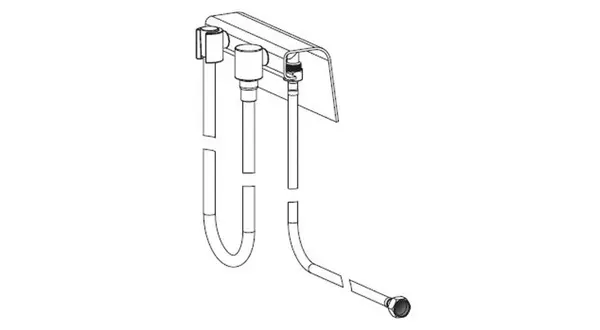 Kaldewei Příslušenství - Sprchová hadice 8890, připevněná na vnější okraj vany 689720210999