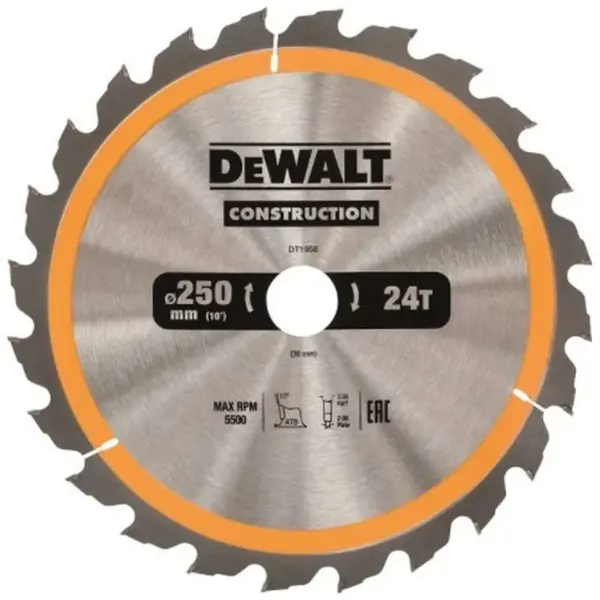 DeWALT Příslušenství - Pilový kotouč 250x30 mm, 24 zubů DT1956