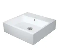 Duravit Vero Air - Umývadlo nábytkové, 50x47 cm, s prepadom, bez otvoru na batériu, WonderGliss, biela 23505000281