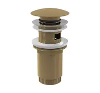 Alcadrain Príslušenstvo - Umývadlová výpusť, ClickClack, matná kefovaná zlatá A392-G-B