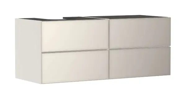 Hansgrohe Xevolos E - Umývadlová skrinka 137x56x55 cm, 4 zásuvky, matná béžová/metalická béžová 54237790
