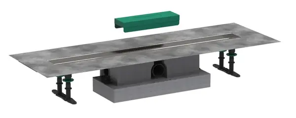 Hansgrohe uBox universal - Set pro standardní instalaci lineárního sprchového žlabu 80 cm, nerez 56024180