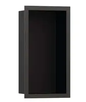 Hansgrohe XtraStoris Individual - Výklenek do stěny s designovým rámem, 30x15x10 cm, matná černá/kartáčovaný černý chrom 56095340